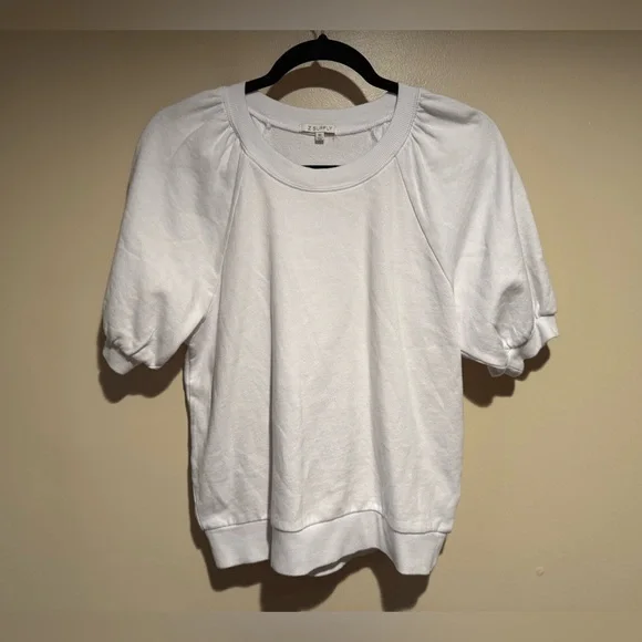 Z SUPPLY GIANNA TERRY TEE - WHITE size x-Small XS - Picture 5 of 12